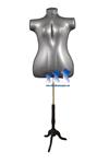 Inflatable Female Torso, Plus Size, with MS7B Stand, Sliver